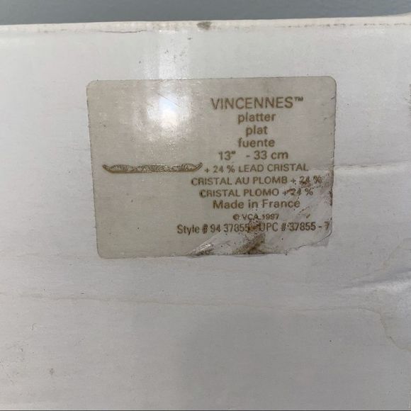 JG Durand Lead Cristal France Vincennes Platter 13” - Picture 6 of 8